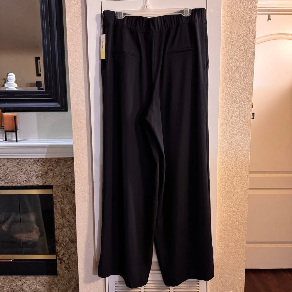 NWT Summersalt The Perfect Wide Leg High Rise Pant Black Women Size 14 - Picture 4 of 8